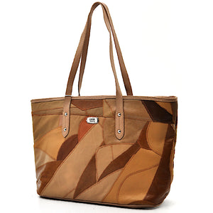 Borsa firmata COVERI ACTIVE in vera pelle shopping multicolore grande spalla