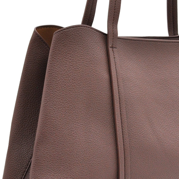 Borsa a tote bag shopping + portamonete omaggio firmata COCONUDA a tracolla elegante casual simil pelle martellata