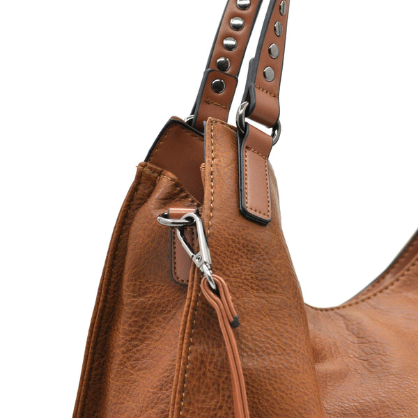 Borsa a sacco firmato SWEET YEARS Colletion donna spalla a tracolla simil pelle shopping borchie