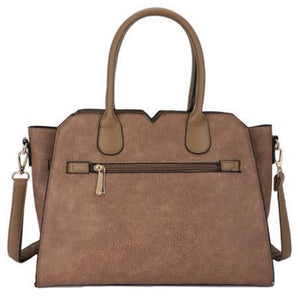 CHARRO - Borsa a bauletto trapezio semi rigida simil pelle con tracolla elegante casual