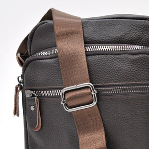 Borsello Uomo firmato Gyoiamea Tracolla tasche zip vera Pelle Lavoro Vintage Grande marrone nero