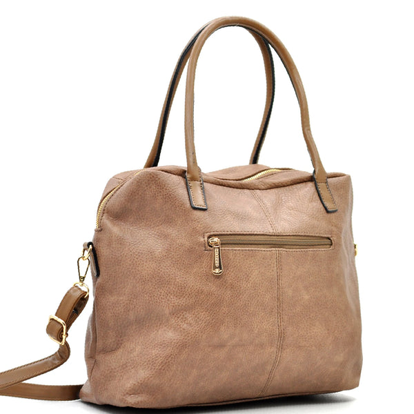 CHARRO - Borsa shopping / bauletto a spalla grande tracolla casual simil pelle venata