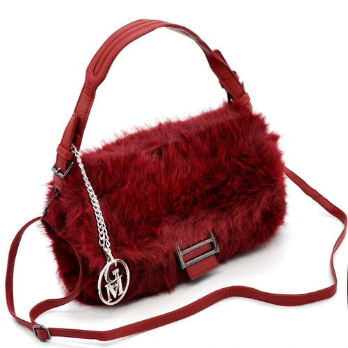 La Pola- Borsa firmata Gyoiamea in eco pelliccia morbida teddy pelo borsetta tracolla