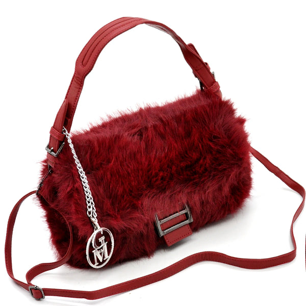 La Pola- Borsa firmata Gyoiamea in eco pelliccia morbida teddy pelo borsetta tracolla