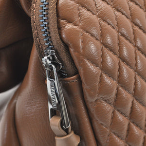 VALENTINI GINO - Borsa multitasche firmata giornaliera elegante 3 zip capiente sacco hobo spalla