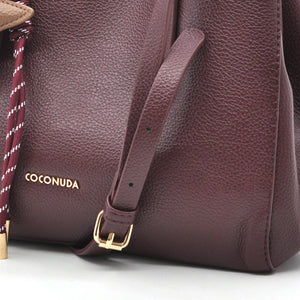 Borsa a bauletto + charms omaggio firmata COCONUDA a tracolla elegante casual simil pelle martellata