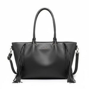 Borsa firmata COCONUDA Colletion donna spalla a tracolla simil pelle nuova shopping frange nappe