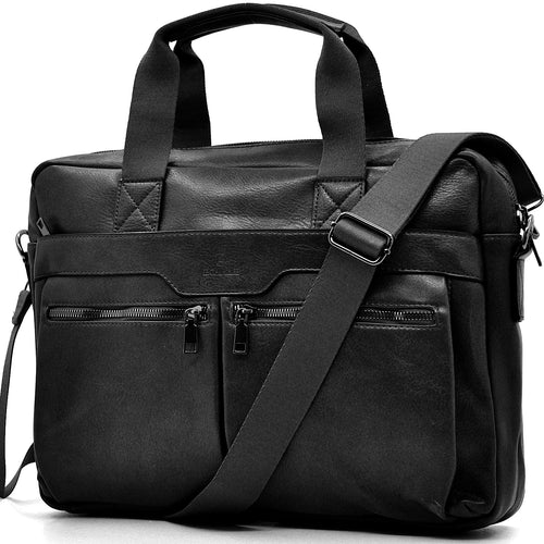 Borsa Uomo firmato Gyoiamea Cartella Tracolla in Pelle Sintetica Marrone — Ventiquattrore Casual Business
