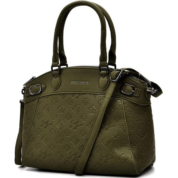 Borsa bauletto donna SWEET YEARS in simil pelle pregiata tasche con cerniera fantasia logata