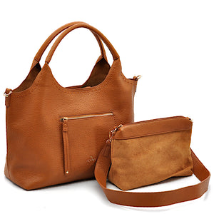 Borsa firmata YYcoveri shopping morbida 2 in 1 + pochette omaggio comoda e capiente