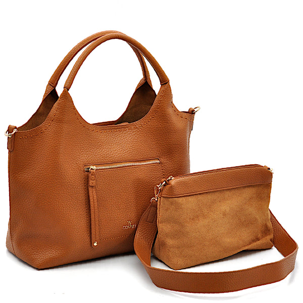 Borsa firmata YYcoveri shopping morbida 2 in 1 + pochette omaggio comoda e capiente