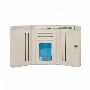 Portafoglio firmato Baci&Abbracci multitasche fantasia logo impermeabile zip carte banconote