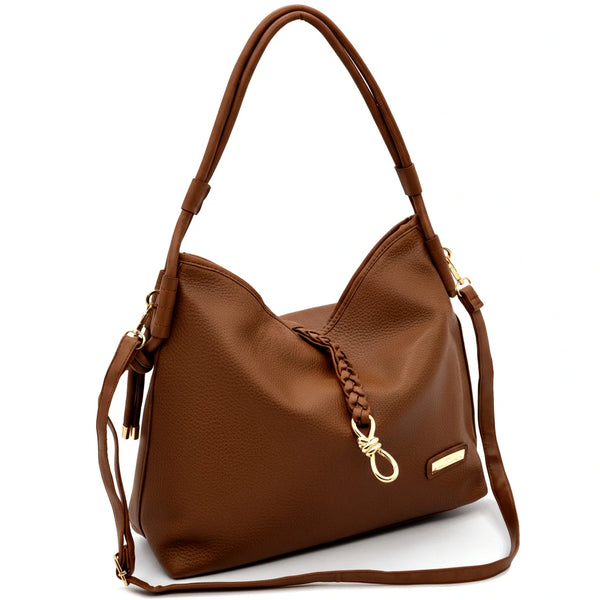 CHARRO - Borsa morbida a sacco hobo capiente unica tinta nuovo monomanico