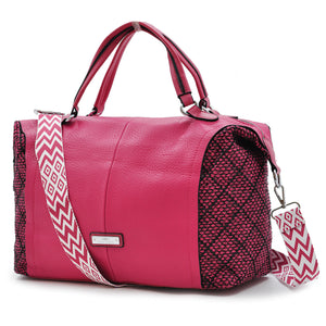 Borsa firmata CHARRO donna bauletto ricamata multicolore pelle pizzo morbida