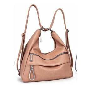 Borsa zaino 2in1 similpelle sportiva morbida sacco passeggio giornaliera morbida