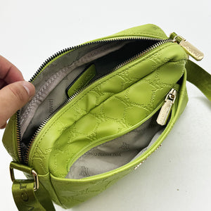 2in1 Borsa + Borsetta Firmata YYcoveri verde Donna fantasia logo Tracolla nuova