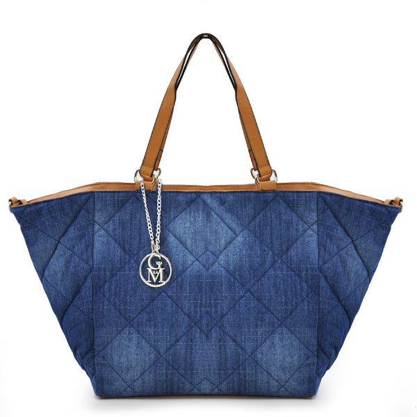 Borsa donna tracolla shopping jeans grande spalla shop grande capiente nuova
