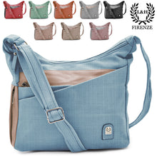 Carica l&#39;immagine nel visualizzatore di Gallery, Borsa Donna H FIRENZE pelle nuova Tracolla Capiente Multi Tasche capiente 2 zip