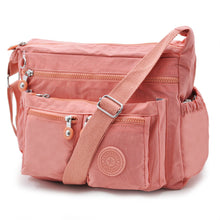 Carica l&#39;immagine nel visualizzatore di Gallery, Borsa casual colorata donna tracolla nylon tasche grande tessuto multitasche