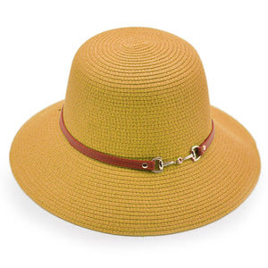 Cappello MODA in paglia donna modello panama Floppy Hat morbido glitter FUXIA