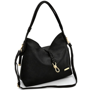 CHARRO - Borsa morbida a sacco hobo capiente unica tinta nuovo monomanico