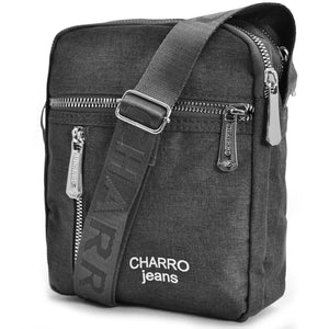 Borsello uomo firmato CHARRO 4 zip tasche tessuto borsellino nuovo piccolo sport