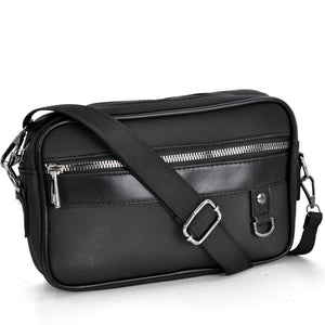 Borsello borsa a mano GM uomo 2in1 Eco Pelle Unisex Pochette Mano Da Polso nero