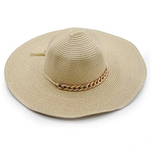 Carica l&#39;immagine nel visualizzatore di Gallery, Cappello DIVA1 in paglia donna modello panama Floppy Hat morbido catena Boater