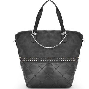 GM Borsa sacco SHOPPING SHOPPER moda firmata originale donna pelle borchie nuova