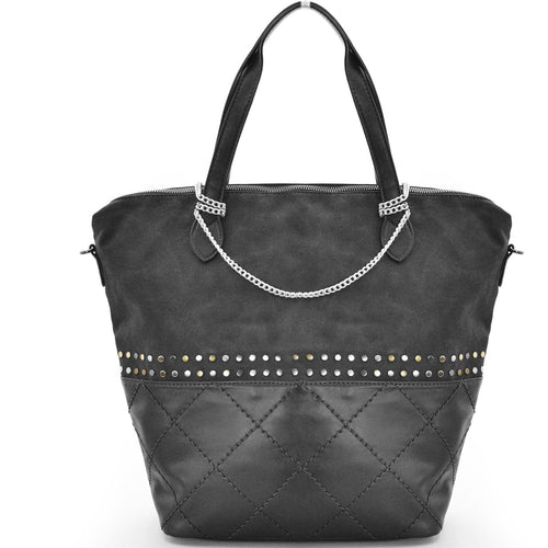 GM Borsa sacco SHOPPING SHOPPER moda firmata originale donna pelle borchie nuova
