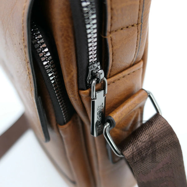 Borsello firmato CHARRO nuovo vintage uomo sottile vera pelle tracolla marrone