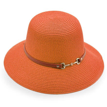 Carica l&#39;immagine nel visualizzatore di Gallery, Cappello MODA in paglia donna modello panama Floppy Hat morbido glitter FUXIA