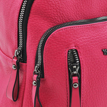 Carica l&#39;immagine nel visualizzatore di Gallery, COVERI borsa zaino pelle borchie donna sportivo tante zip cuoio casual passeggio