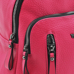COVERI borsa zaino pelle borchie donna sportivo tante zip cuoio casual passeggio