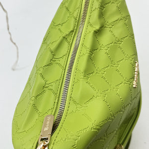 2in1 Borsa + Borsetta Firmata YYcoveri verde Donna fantasia logo Tracolla nuova