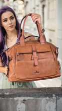 Carica l&#39;immagine nel visualizzatore di Gallery, Borsa pelle YY COVERI shopping bauletto tasche donna zip semplice casual firmata