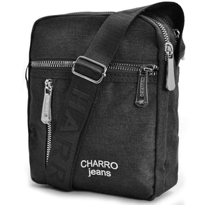 Borsello uomo firmato CHARRO 4 zip tasche tessuto borsellino nuovo piccolo sport