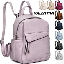 Carica l&#39;immagine nel visualizzatore di Gallery, VALENTINI zaino 2024 pelle donna tante zip multi tasche casual capiente ART.934