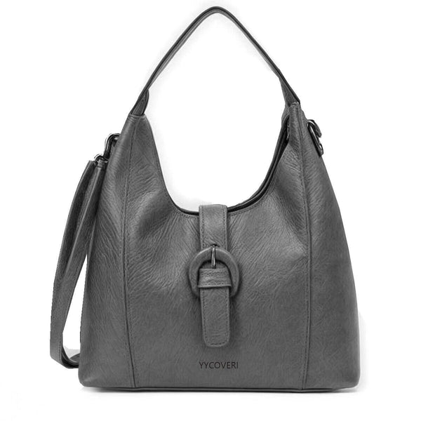 Borsa donna yyCOVERI vintage pelle morbida sacco casual spalla grande tracolla