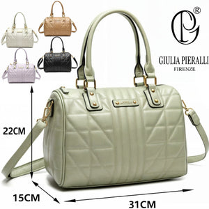 Borsa bauletto donna firmata Giulia Pieralli baule trapuntato tracolla griffata