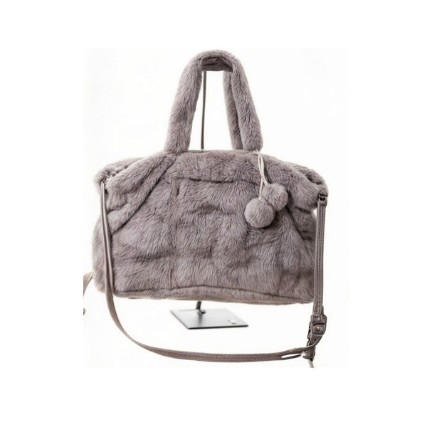 Borsa pelosa pelo eco pelliccia morbida shopping bauletto nuova spalla tracolla