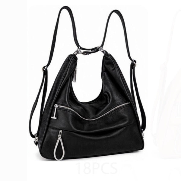 Borsa zaino 2in1 similpelle sportiva morbida sacco passeggio giornaliera morbida