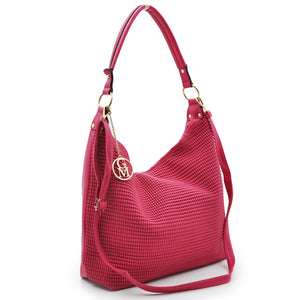 Borsa Gyoiamea donna pelle mono manico hobo capiente sacco trapuntata capiente