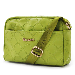 2in1 Borsa + Borsetta Firmata YYcoveri verde Donna fantasia logo Tracolla nuova