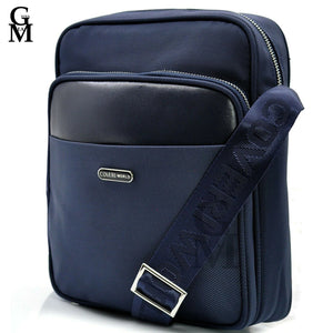 Borsello nylon capiente firmato COVERI nuovo vintage uomo sottile tracolla blu