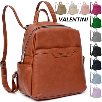 VALENTINI zaino 2024 pelle donna tante zip vintage multi tasche casual capiente