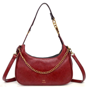 NUOVA Borsa hobo mezzaluna donna YY Coveri Pelle pu moderno Chiusura elegante