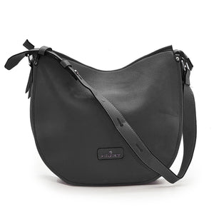 Borsa firmata capiente A.Basile tracolla mezzaluna donna zip tracolla grande