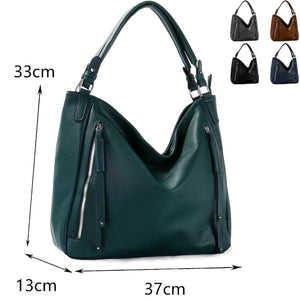 Borsa shop donna lucida mono manico hobo elegante sacco shopping zip grande