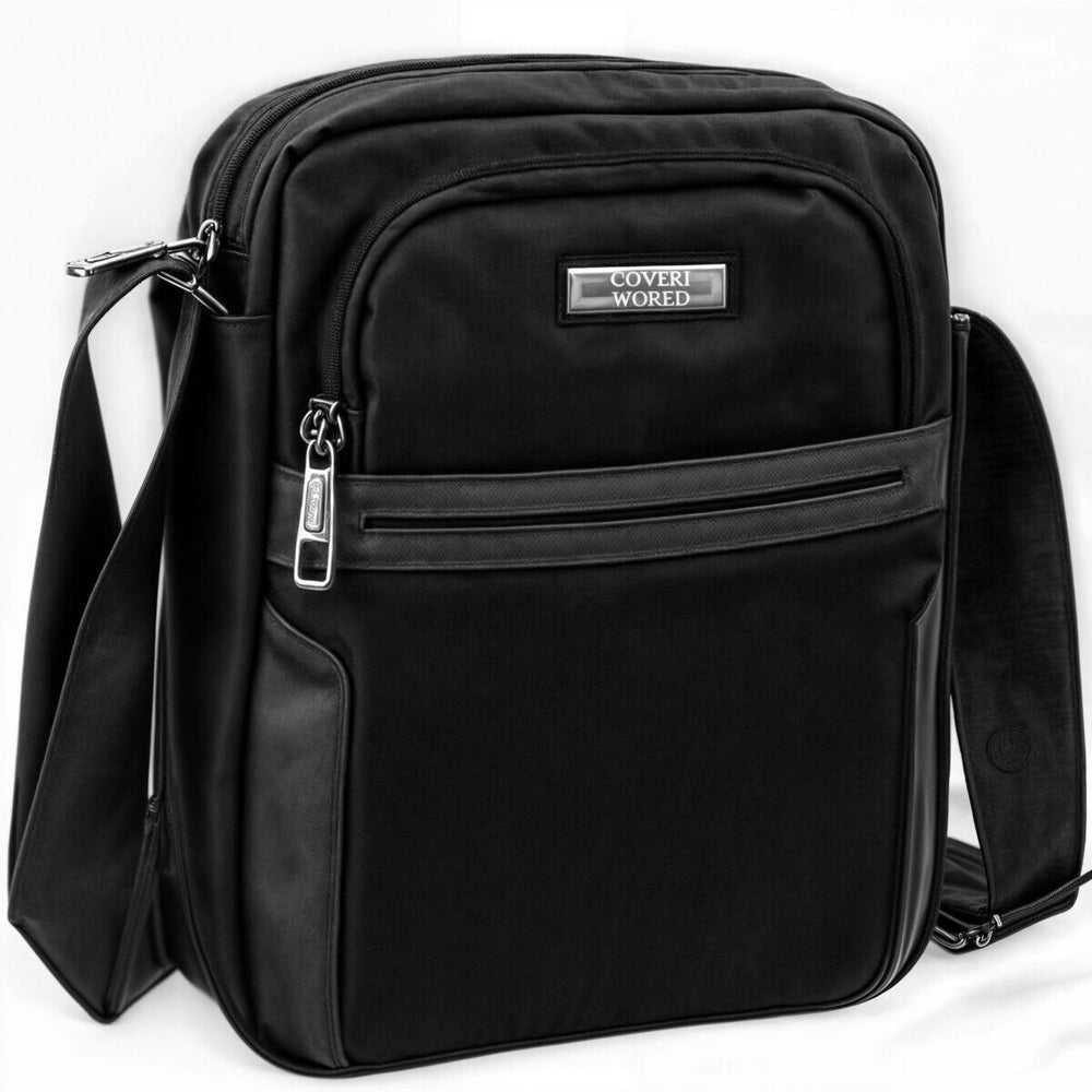 Borsellino COVERI world borsello uomo borsa tracolla nylon nero lavoro piccolo